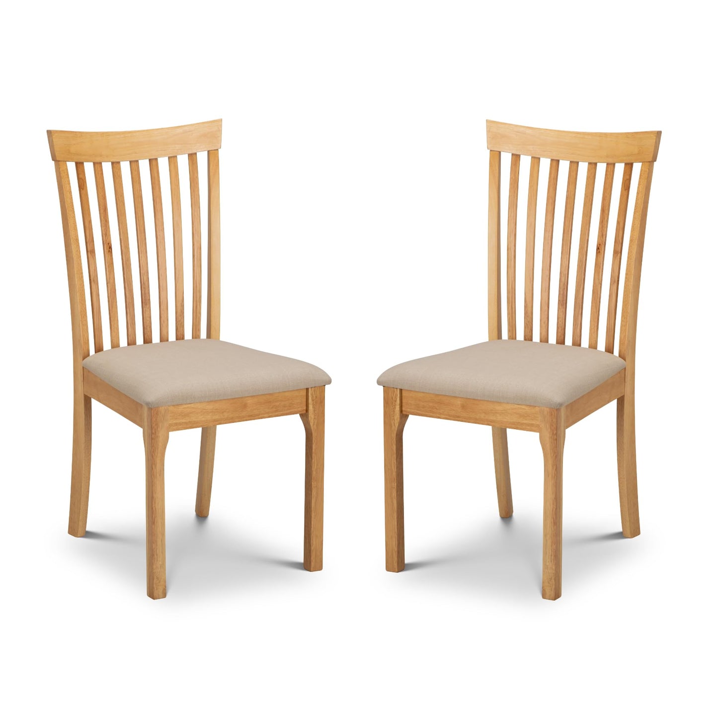 Julian Bowen Ibsen Dining Chairs, Set of 2, Solid Wood - H94 x W55 x D45cm