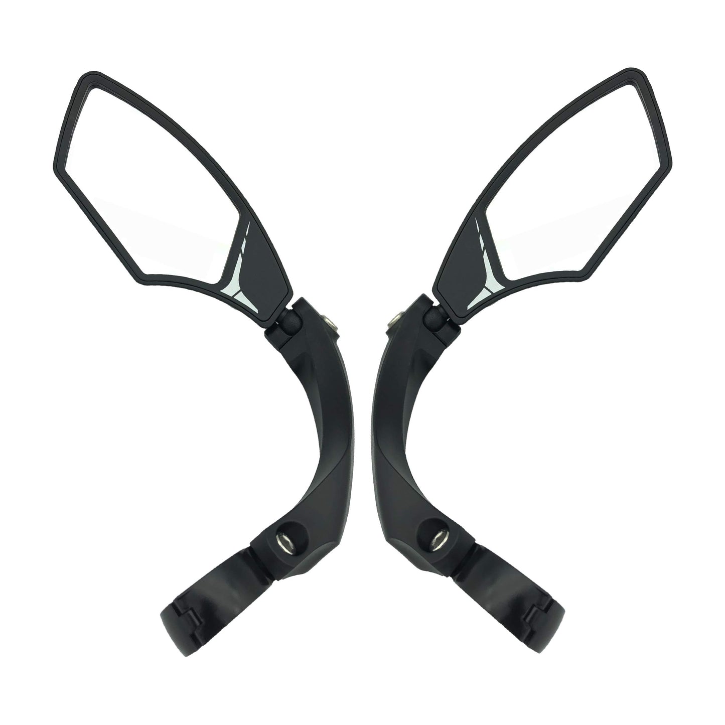 Hafny NEW Handlebar Bike Mirror, HD,Blast-resistant, E-bike Mirror, Glass Lens, HF-MR095 (Silver (1 Pair))
