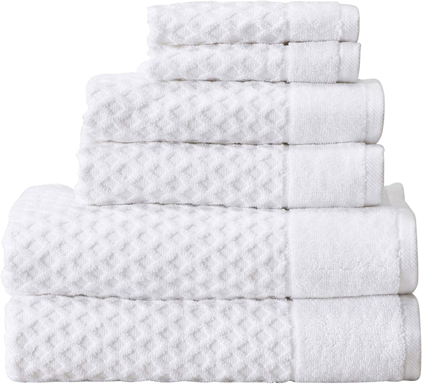 Simpli-Magic Diamond Bath Towels 6 Piece Set (Gray)