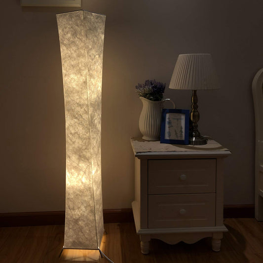 CROSS ZEBRA Floor Lamp, Bedroom Fabric Lamp Soft Warm Lighting Romantic Atmosphere Minimalist Modern Design for Living Room, Tall Arc Floor Standing