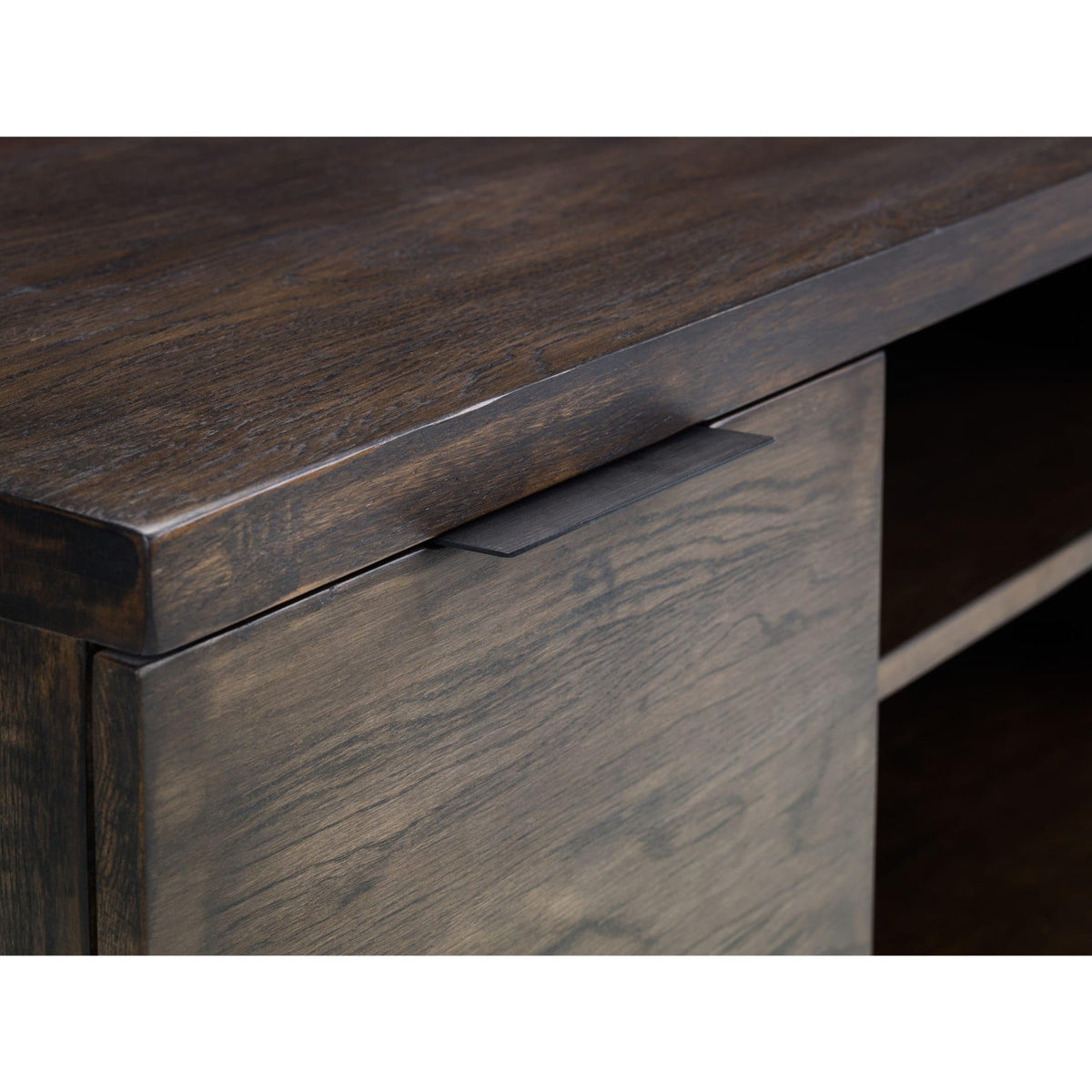 Julian Bowen Brooklyn TV Unit for up to 55" TVs, Dark Oak - H50 x W135cm