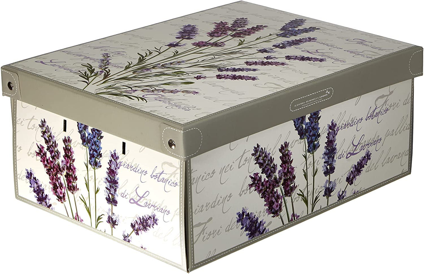 Lavatelli Cardboard Storage Boxes with Lid Scented Lavender 25x35x17.5cm