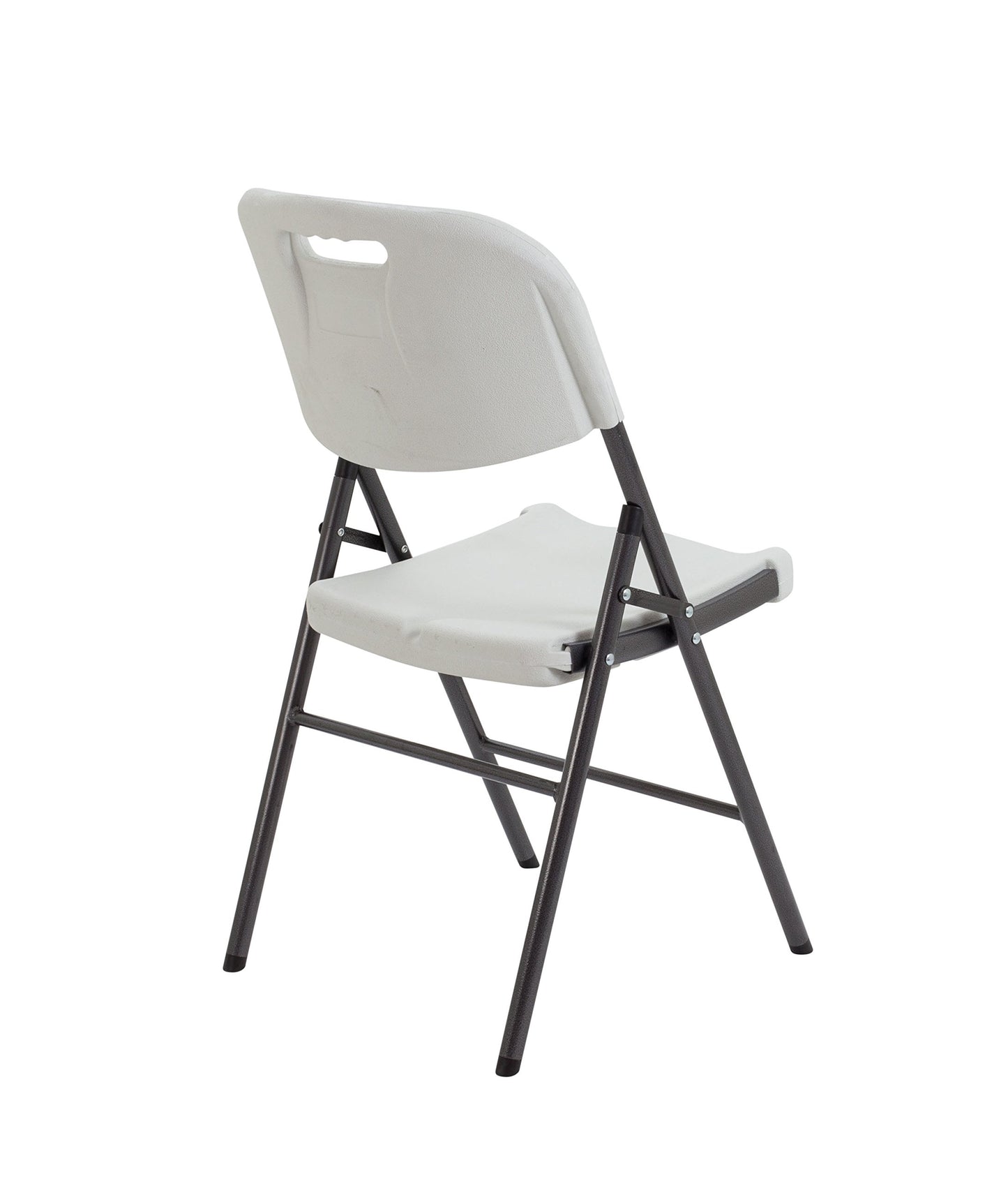Office Hippo Occasional Folding 4 Leg Chair, Plastic, White