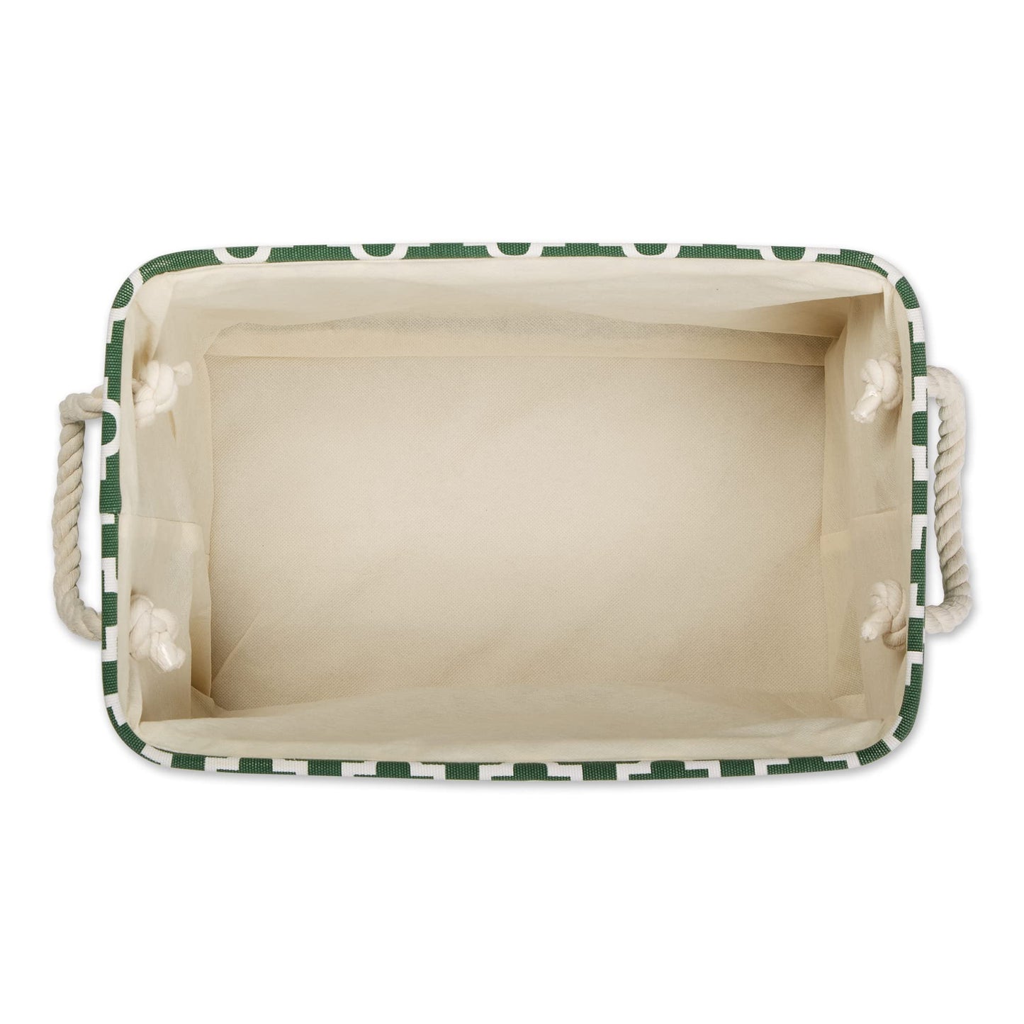DII Polyester Container with Handles, Lattice Storage Bin, Medium, Hunter Green