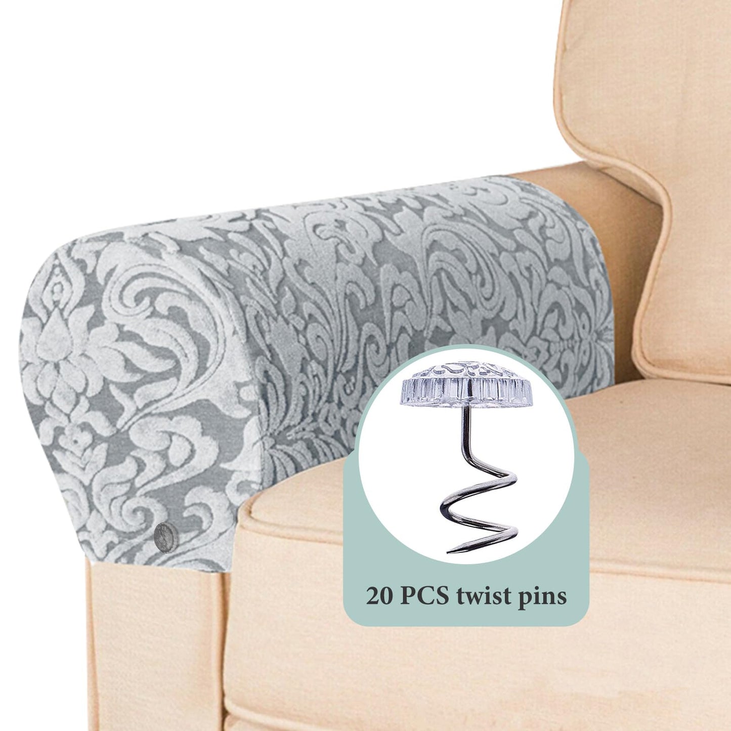 Armrest Chair Covers, Set of 4 Stretch Armchair Couch Armchair Covers for Arms Sofa