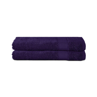 Komfortec Set of 2 Hand Towels 100% Cotton 2 Hand Towels 50 x 100 cm Terry Towelling Soft Navy Blue