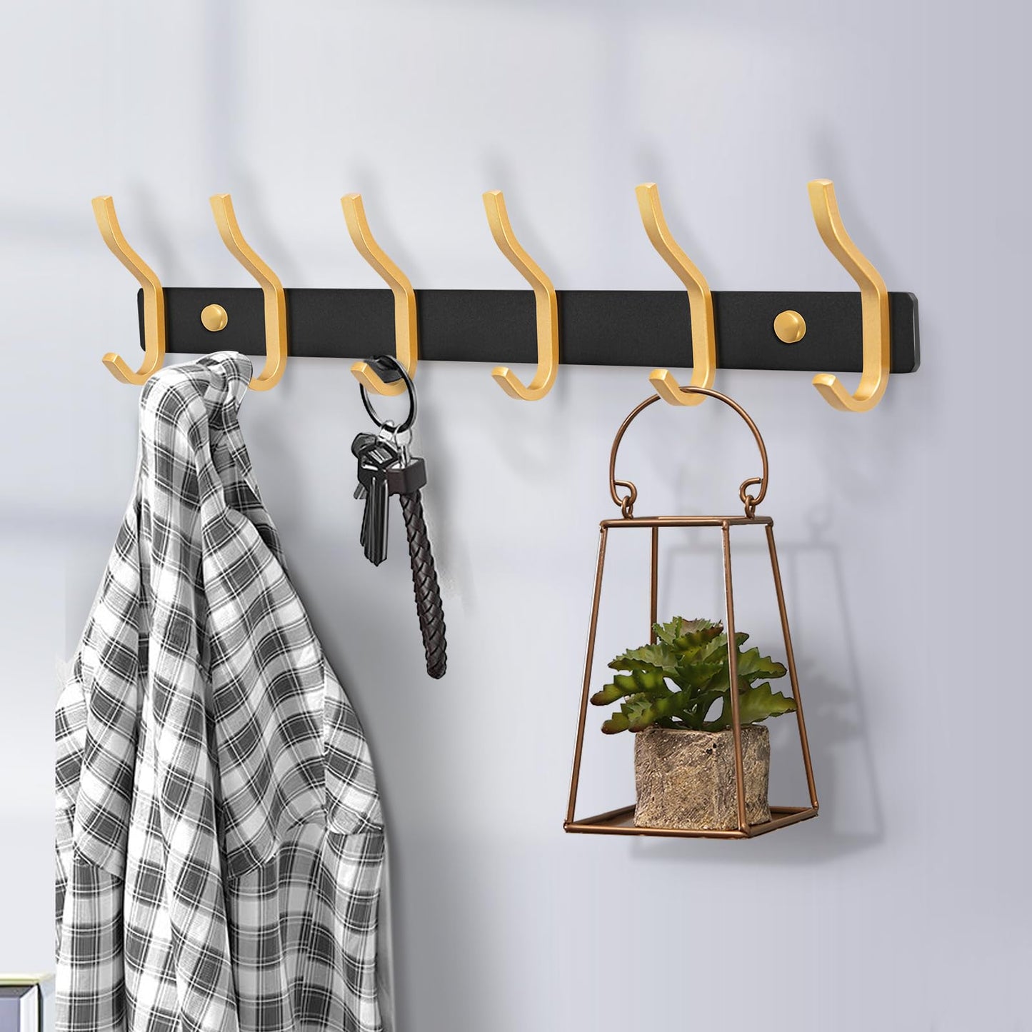 MEIJO Coat Hooks Wall Mounted, Coat Rack Wall Mounted Stainless Steel Heavy Duty Wall Hook, Coat Hooks for Door, Bedroom, Bathroom