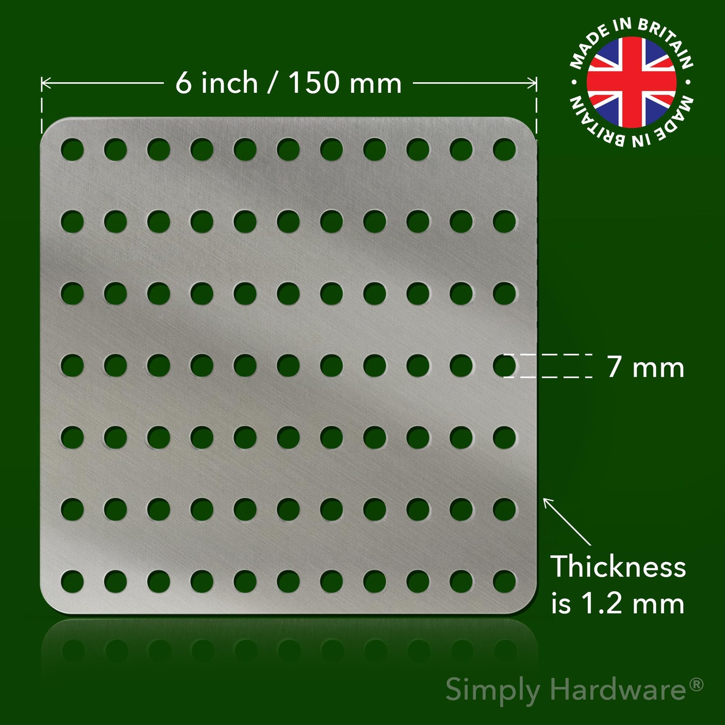 Simply Hardware® Square Drain Guard/Swirl Cover - 4 Inch up to 9 Inch Stainless Steel - Keep Drains Clear from Leaves & Debris - 6" x 6"