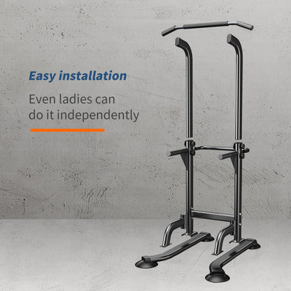 Leiblsufo Power Tower Dip Station Height Adjustable Exercise Equipment Fitness Workout Station Pull Up Bar for Home Gym