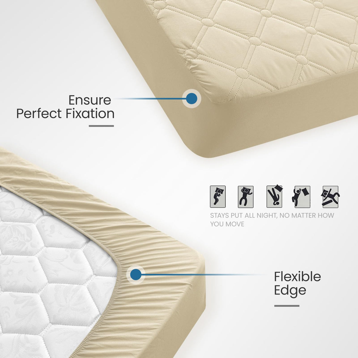 Ystyle Fitted Sheet 90 x 200 cm, Microfibre, Fitted Sheet - Mattress Height up to 30 cm, Khaki