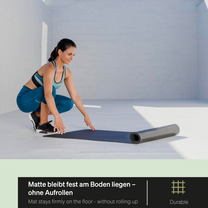 Blackroll mat ? the original. Black Cushioned Gym Mat 65cm x 185cm Ideal for Exercise, Yoga, Pilates, Mat with gym bag