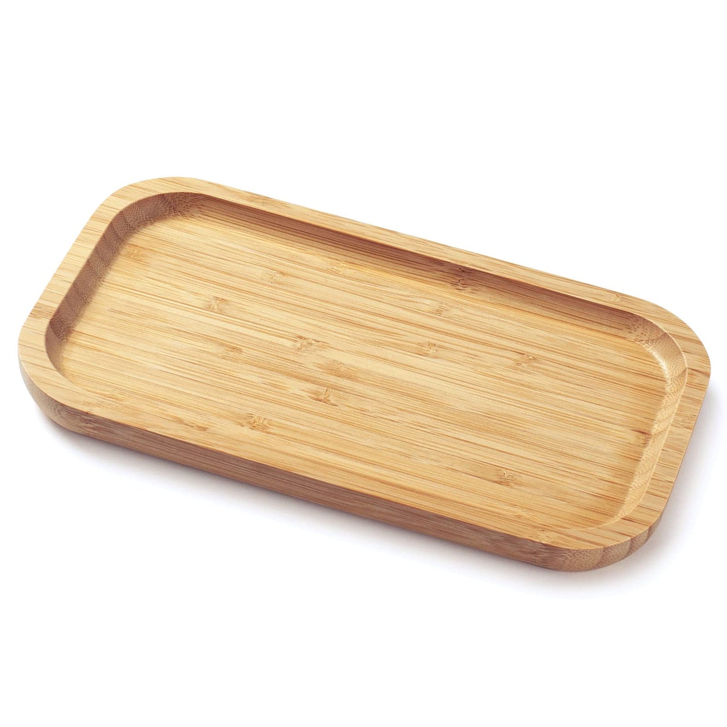 Bamboo Vanity Tray, Bathroom Counter Tray, Toilet Tank Top Organizer - 9.8 x 5.5 x 0.8 inch