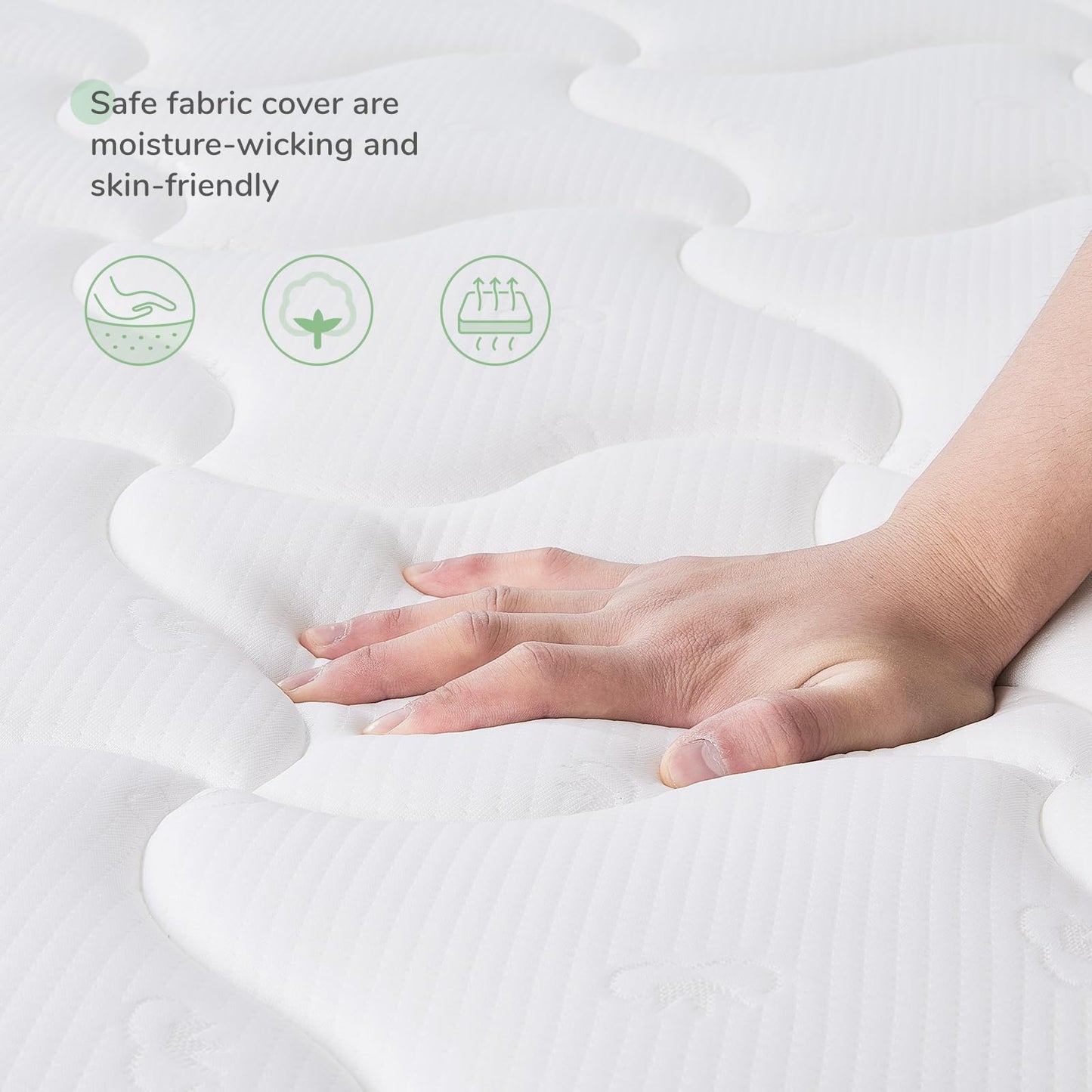 Novilla Small Double Mattress, 8 Inch Pocket Sprung Mattresses with Breathable CertiPUR-US Foam and Skin-friendly OEKO-TEX Fabric