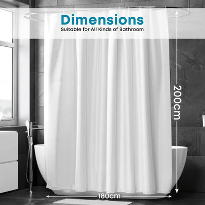 Blue Canyon Extra Long Shower Curtains | 100% Polyester Shower Curtain | Anti-Bacterial Surface Treatment | Water Repellent| Weighted Hem