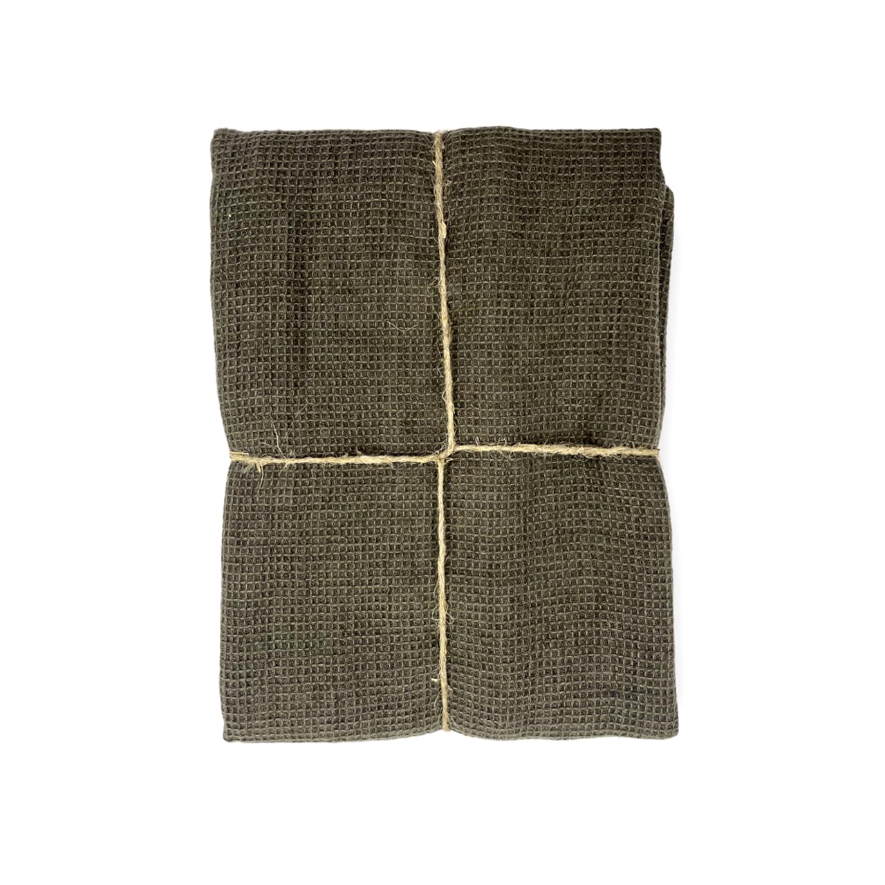 Fine Waffle Pique Bath Towel Sauna Towel Linen Stonewashed (Camouflage, 70 x 100 cm)