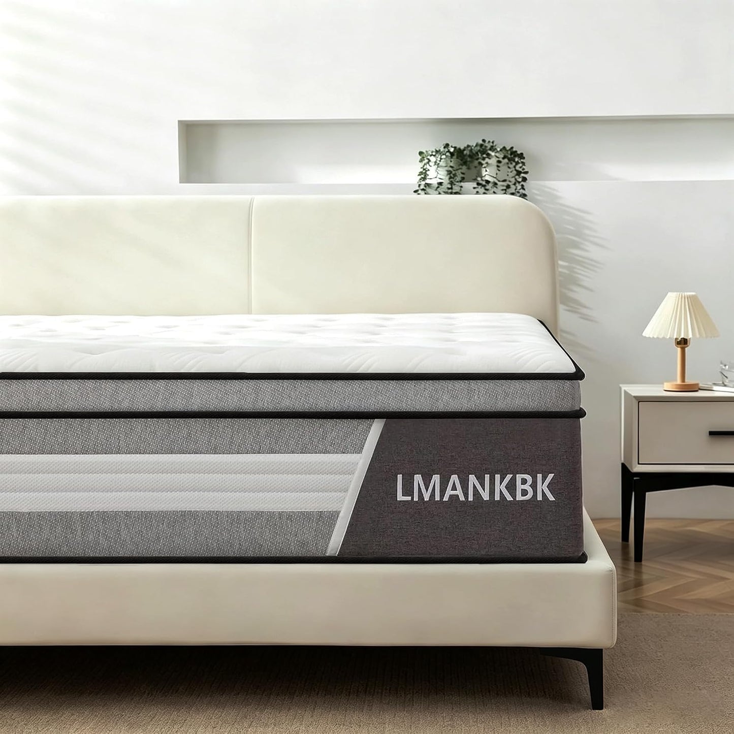 LMANKBK Small Double Mattress 4FT Hybrid 120x190x25cm,Height 25CM Memory Foam & Pocket Springs, 7 Zone Orthopedic, Medium Firm, Motion Isolation