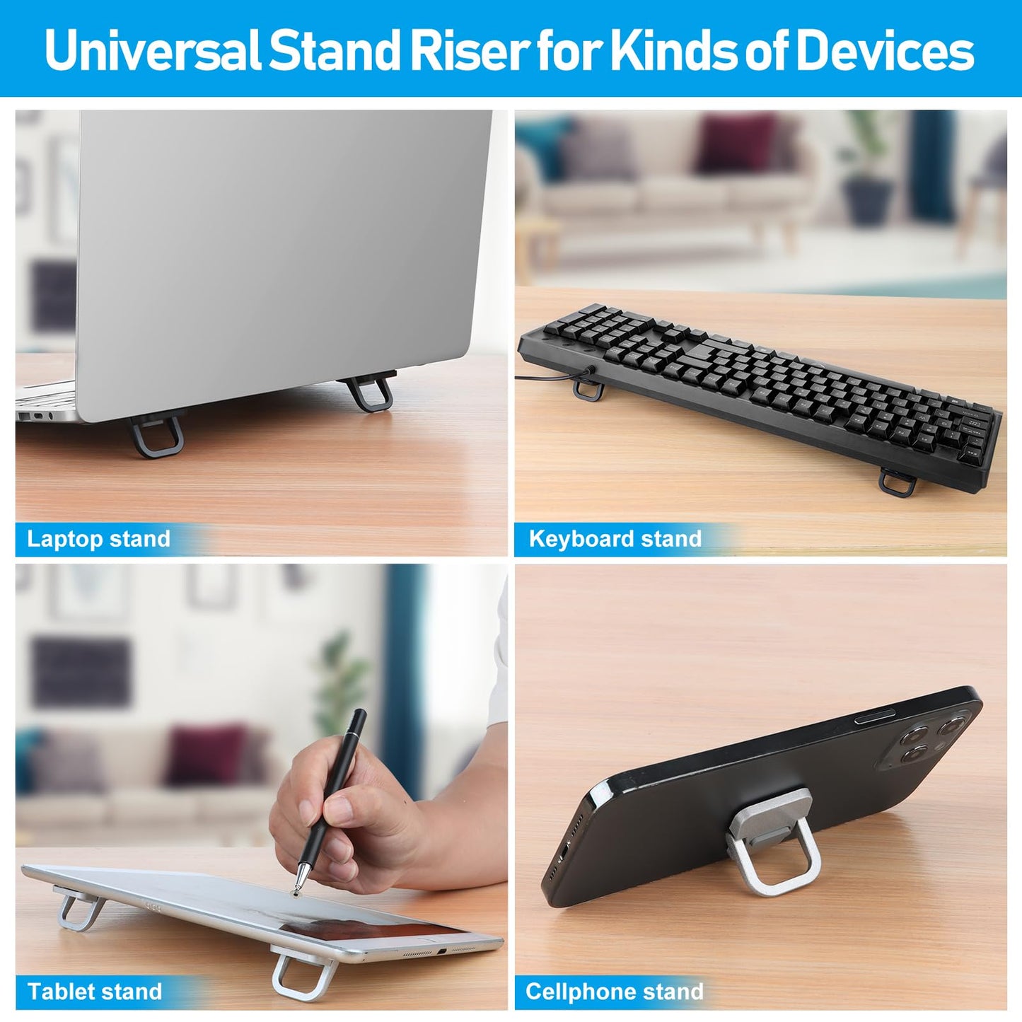 Laptop Stand 2PCS, Foldable Laptop Stand, Invisible Computer Stand, Laptop Feet, Keyboard Lift, Foldable Ergonomic Desktop Stand, Keyboard Stands