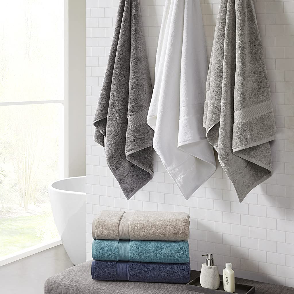 Madison Park SIGNATURE 800GSM 100% Cotton Luxurious Bath Towel Set Highly Absorbent, Quick Dry, Hotel & Spa Quality for Bathroom
