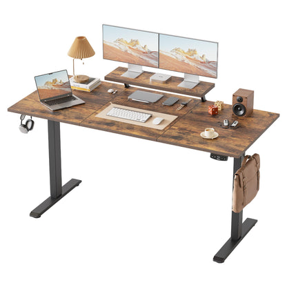 Klicelor Eletric Height Adjustable Desk, Movable Monitorstand, 160x60cm