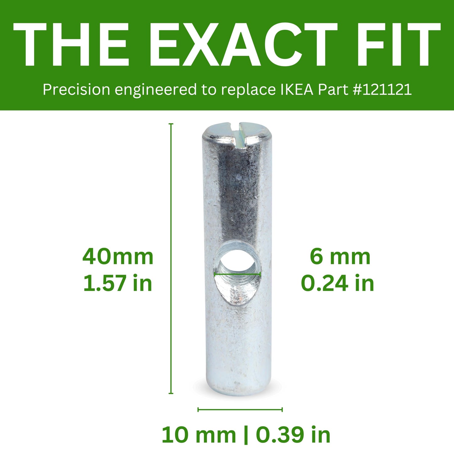 Spare Hardware Parts Cross Dowel Nut Sleeve | Replacement for IKEA Part # 121121 | Pack of 8