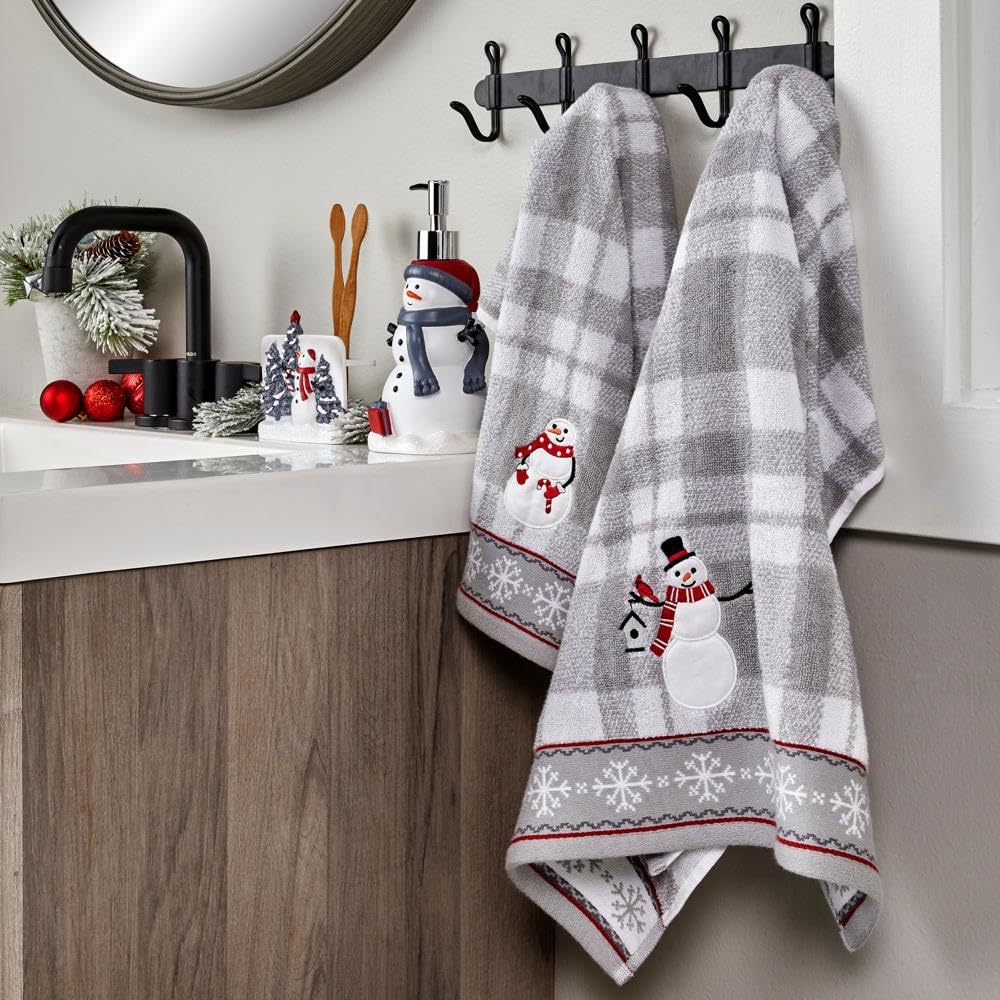 SKL Home by Saturday Knight Ltd. Whistler Snowman Bath Towel, Gray