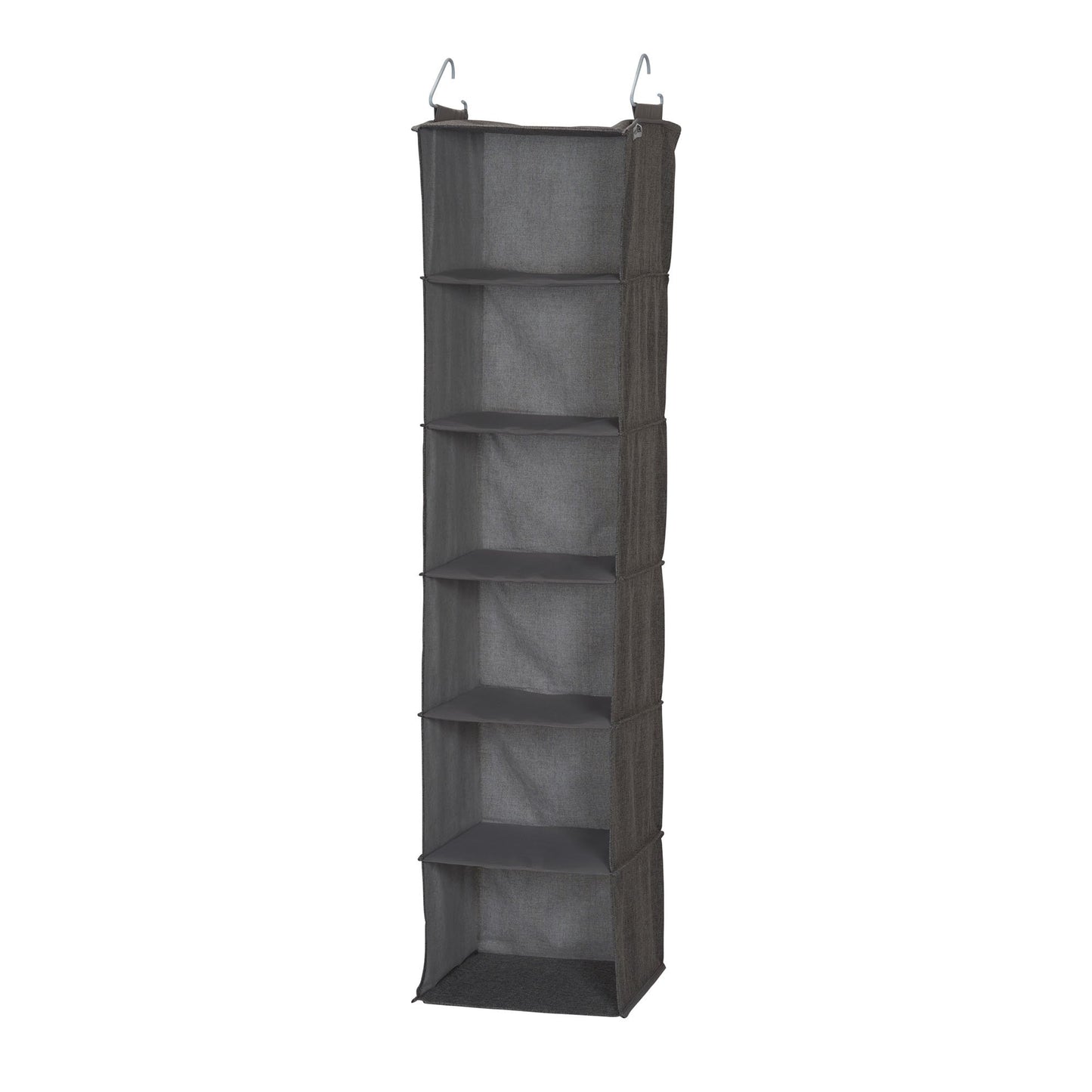 Household Essentials Storage 6 Shelf Hanging Closet Organizer, Grey Linen