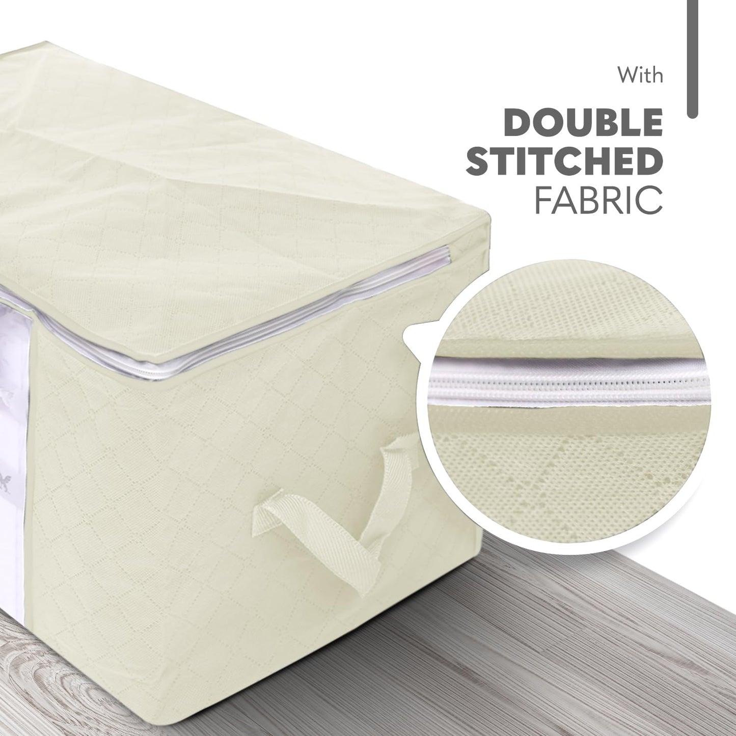 Delka 90L Storage Bags with Lids, Large Storage Boxes with lids, Storage Unit for Clothes, Duvets, Blankets, Toys