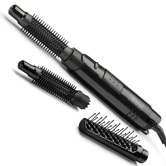 TRESemme Full Finish Air Styler - 300W Hair Dryer Brush With 3 Interchangeable Brush Heads, Curl Release Button, 3 Heat Settings, Cool Shot, Swivel