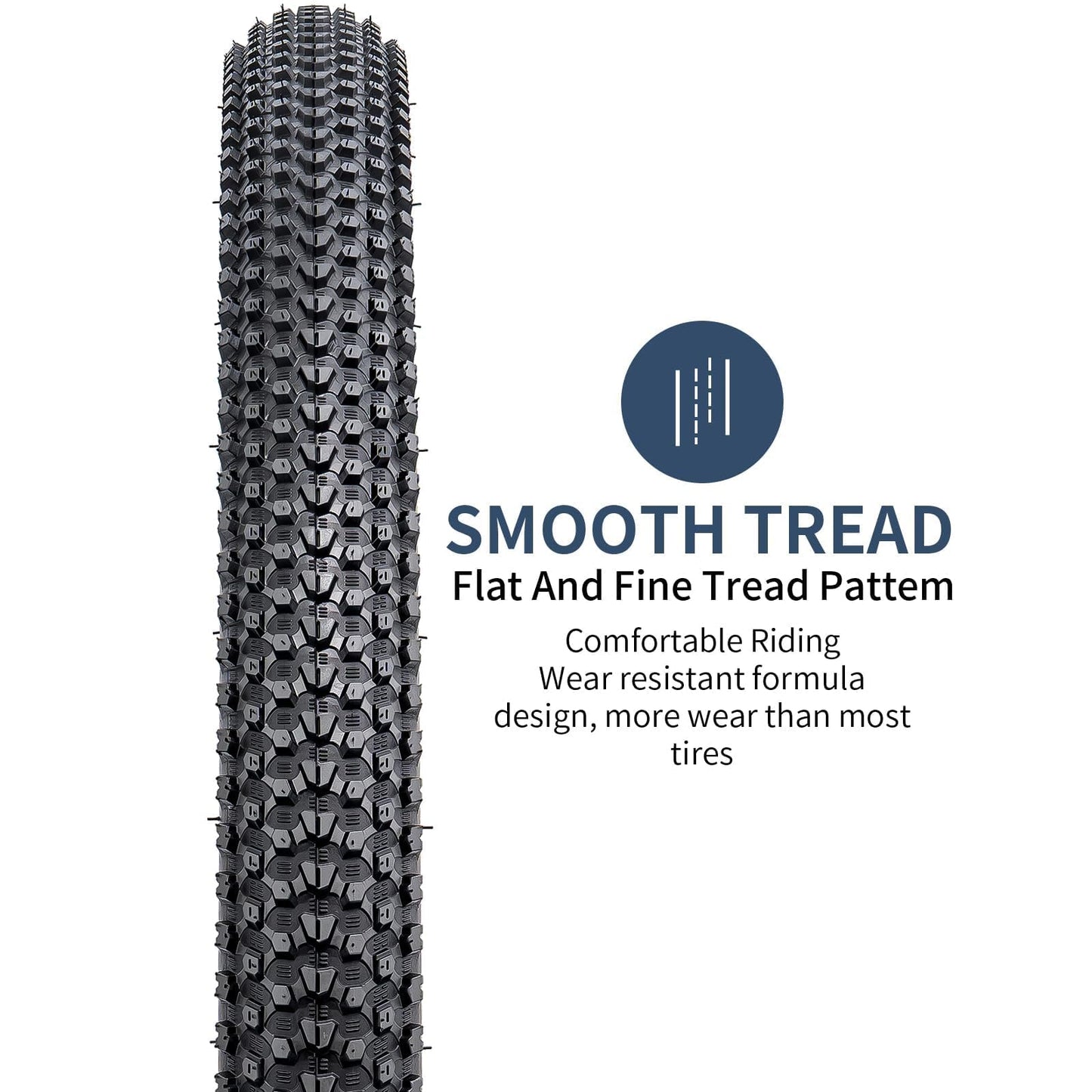 YunSCM 2 Pcs Foldable 26 inch Bike Tyres 26x2.10 ETRTO 52-559 and 26?? Bike Tubes AV32mm Schrader Valve Compatible with 52/54-559 26x2.10 26X2.125