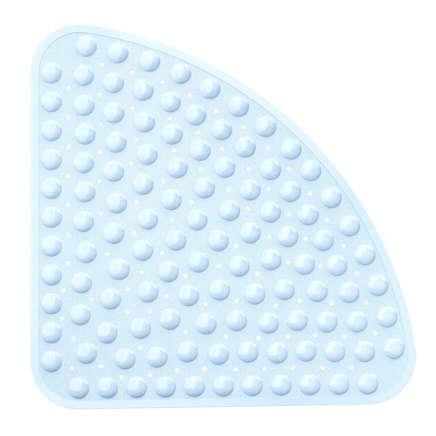 XIYUNTE Corner Shower Mat Non Slip Anti Mould - 54x54cm Quadrant Shape Shower Mats for Inside Shower, Blue Rubber Bath Mat for Corner Shower, Sector