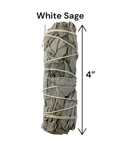 NessaStores 36 pcs California White Sage Smudge Sticks, 4-Inch Hand Tied, All Natural, Ethically Sourced for Home Cleansing, Stress Relief, & Clearing