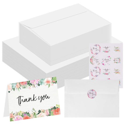 Zylota 60 Sets Watercolour Cards with Envelopes,140lb/300GSM Blank Watercolor Paper,4 x 6 in Foldable Water Colour Postcards for Greeting Card
