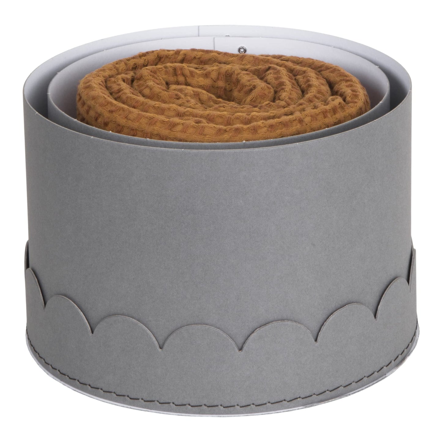 Bigso Box of Sweden WILMA Set of 2 Round Storage Boxes with Lids - Organiser Box with Lid for Clothes, Toys etc.