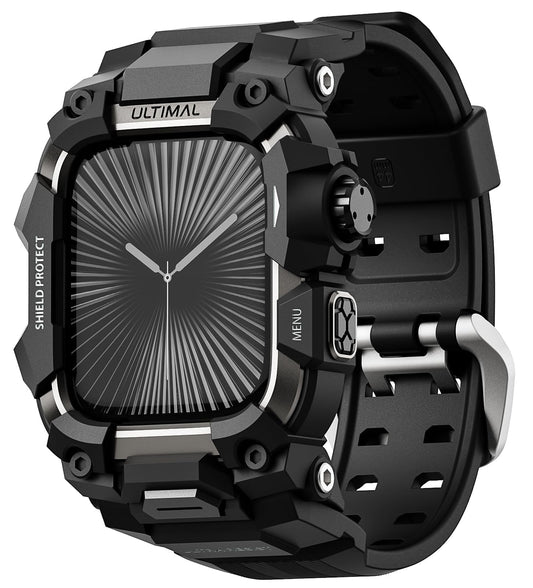 ULTIMAL Rugged Case with Band for Apple Watch Straps 46mm, Compatible with Apple Watch Series 11/10 Band, Enhanced Military Grade Shockproof Bumper