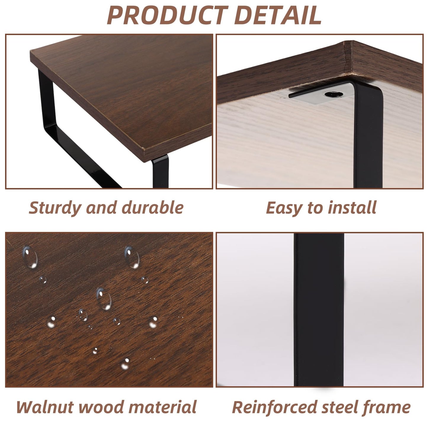 LOPYXBR 2Packs Monitor Stand Holder 40 x 20 x 8 cm Wooden Monitor Riser for Desks