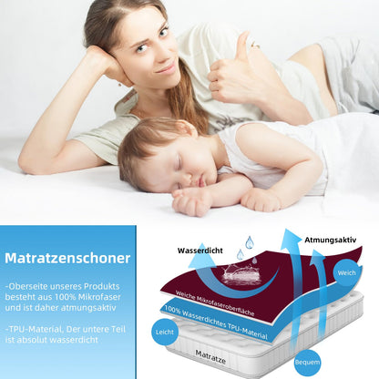 mafudoxi Mattress Protector Waterproof 180 x 200 cm, Incontinence Fitted Sheet, Breathable Mattress Protector Bed Sheet