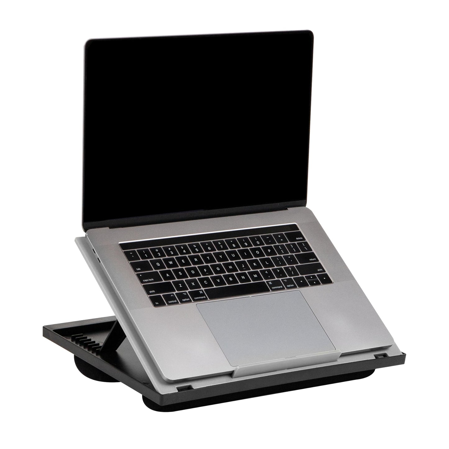Mind Reader Anchor Collection, Adjustable, Portable 8 Position Lap Top Desk with Built-in Cushions, Gray, 11.12 D x 14.75 W x 3 H
