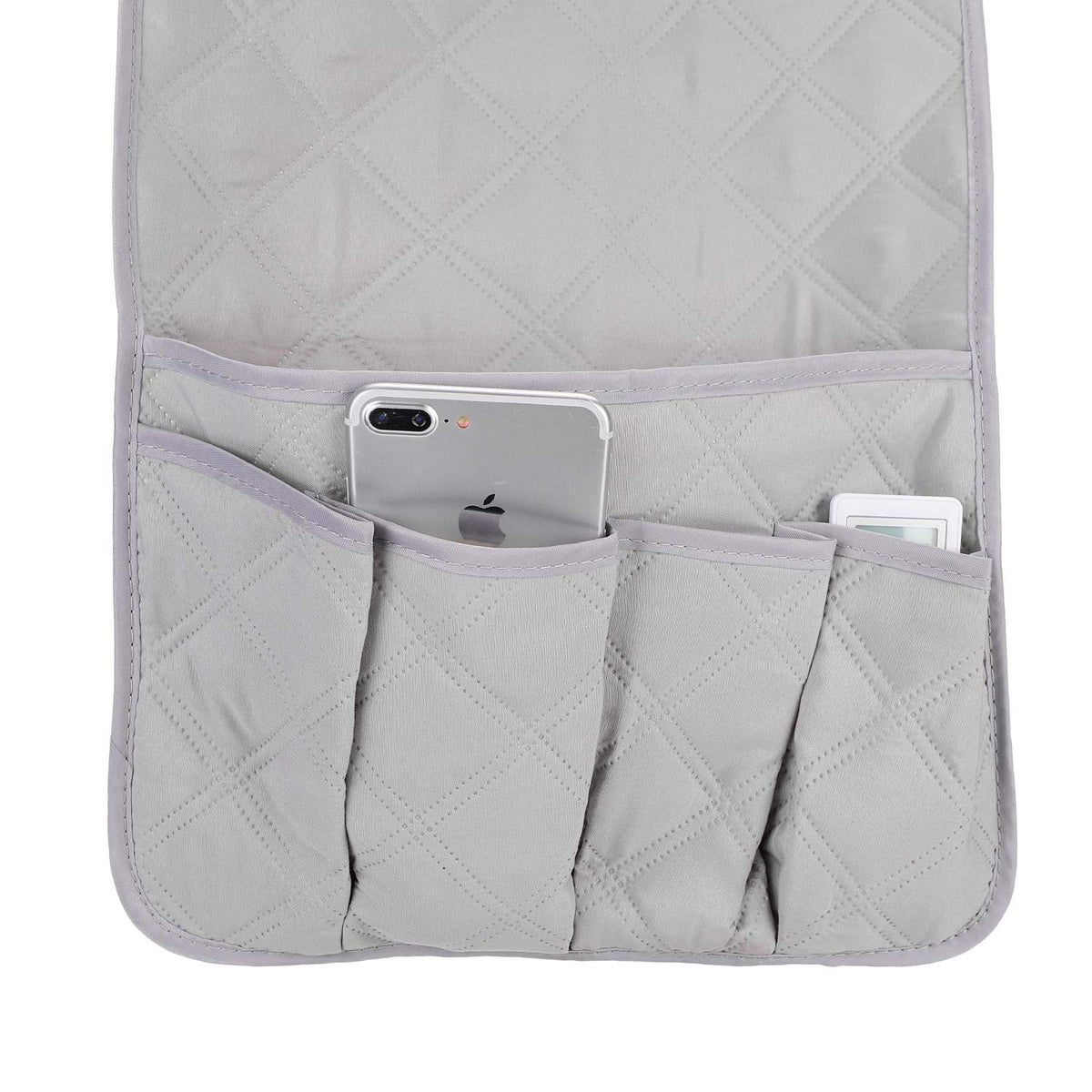 Sofa Chair Armrest Storage Organizer Non-Slip Couch Recliner Remote Control Holder Waterproof Sofa Arm Tidy Hanging Storage Bag with 5 Pockets Holder