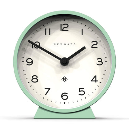 NEWGATE M Mantel Silent Sweep Mantel Clock - 'No Tick' - Minimalist Dial - (Neo Mint)