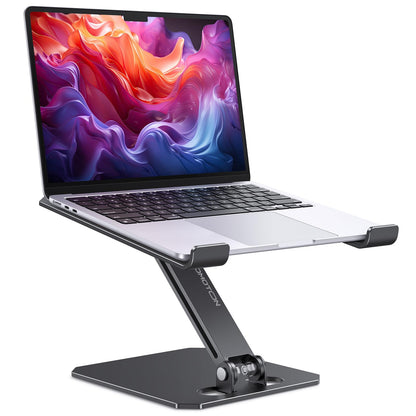 OMOTON Aluminum Laptop Stand for Desk, Laptop Riser with Adjustable Height