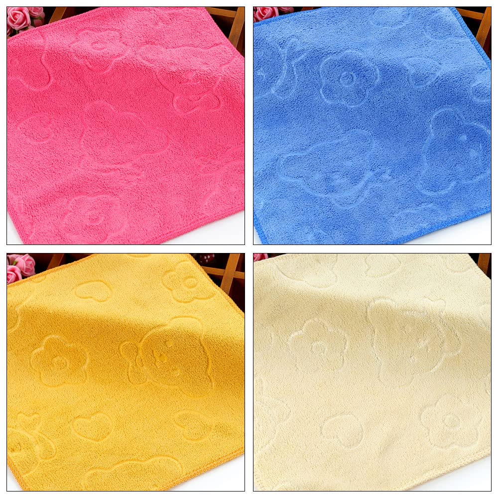 5 Piece Hand Dry Towel Five Colors Small Hand Towels Hanging Loop 25x25cm