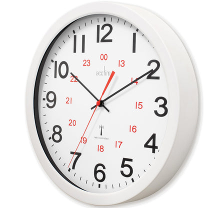 Acctim Wall Clock Radio Controlled 30cm White 74172, 30cm x 30 cm