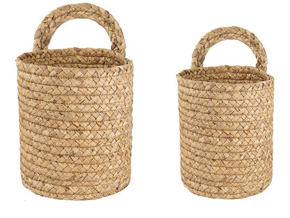 Eidoct Wall Hanging Basket, Water Hyacinth Wicker Baskets
