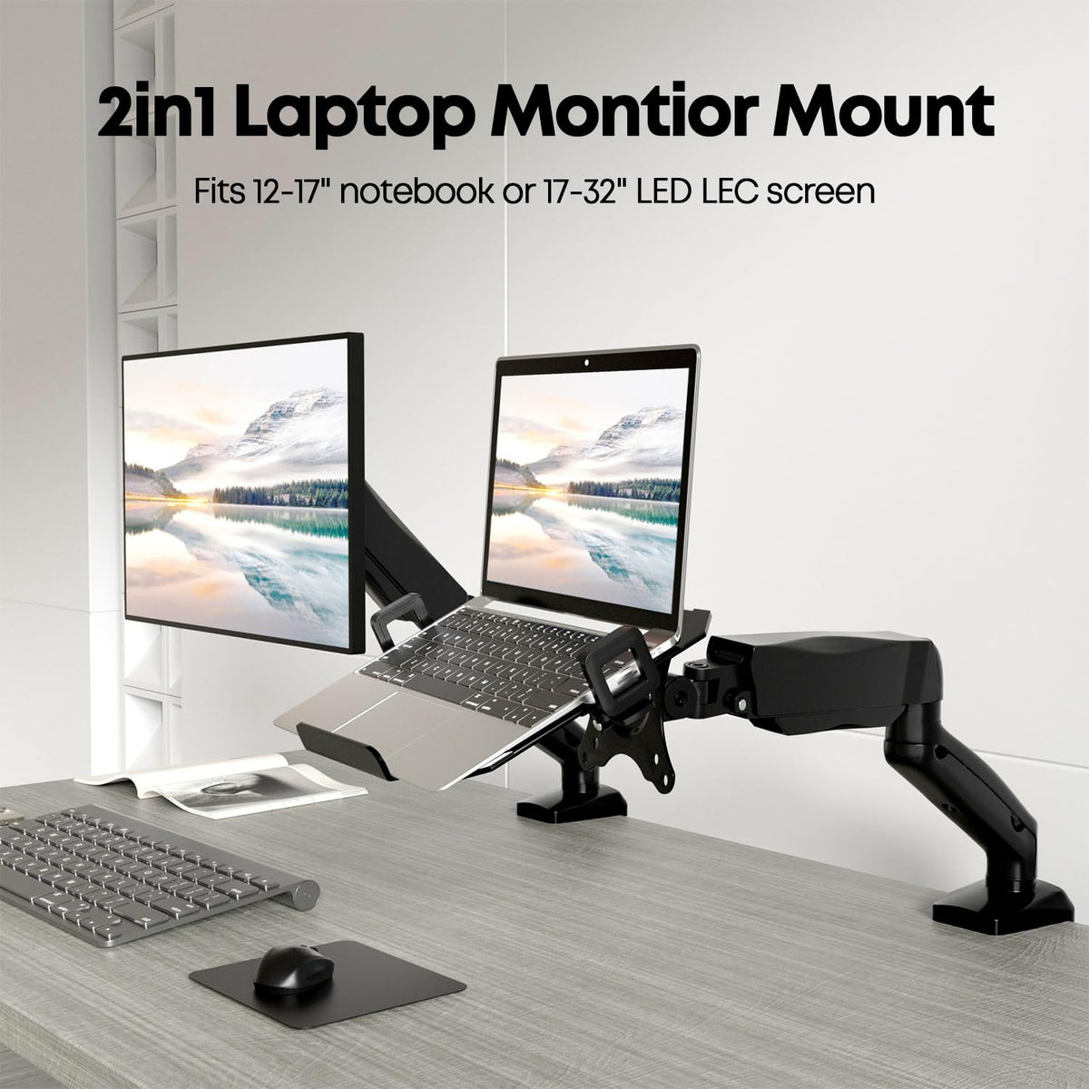 PUTORSEN Laptop Arm for up to 17 Inch Notebook, Holds up to 9 kg