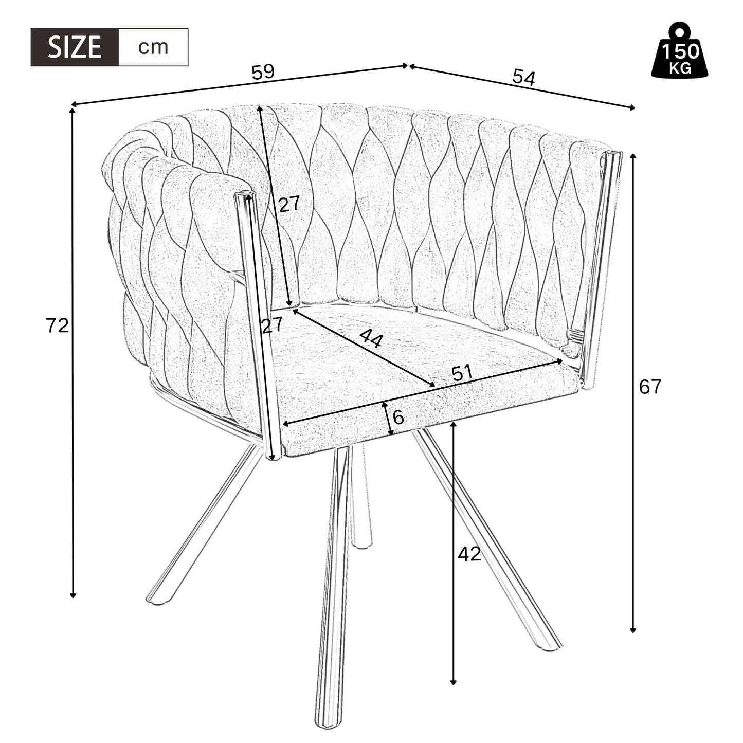 Ball & Cast 360° Swivel Dining Chair, Velvet Upholstered Desk Chairs without Wheels Ergonomic Office Chair with Arms and Metal Legs for Home Study