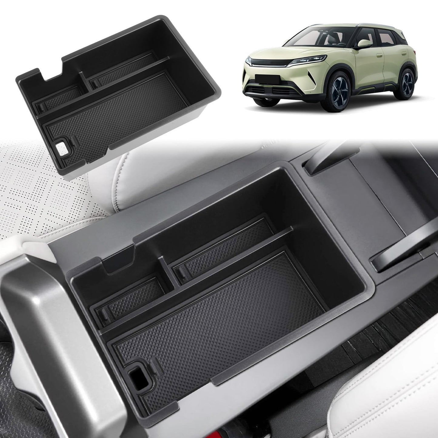 GAFAT Compatible with BYD Atto 2 DM-i EV 2025 2026 2027 Centre Console Storage Box, for Yuan UP Dmi Armrest Organiser Shelf