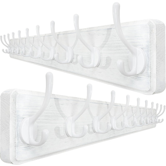 WEBI Coat Rack Wall Mounted,10 Hooks,98cm Long Coat Hooks Wall Mounted Rustic,Wood Coat Hanger Wall,Hook Rack Hooks for Hanging