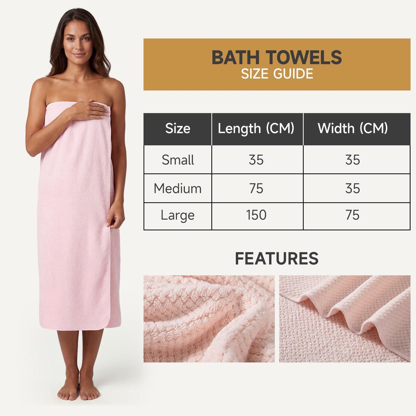 REDKISS 6 Pack Microfibre Towels set-450g/m²,Super Absorbent Towel for Bath