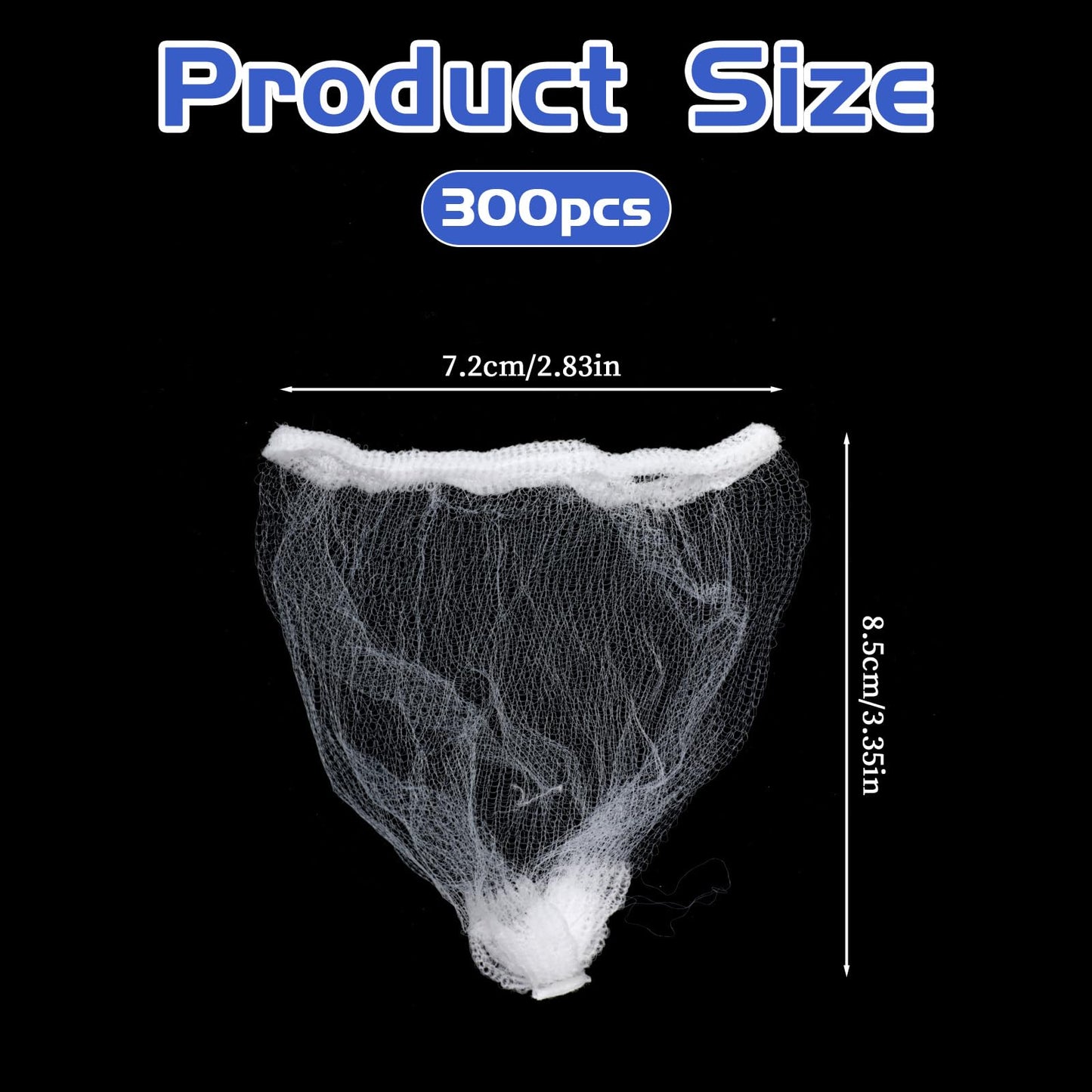 YBEATY 300 PCS Kitchen Disposable Strainer Sink Net Mesh Filter Bag Fits Sink Drain Strainer Scalability Elastic Anti-Clogging Bag for Collecting
