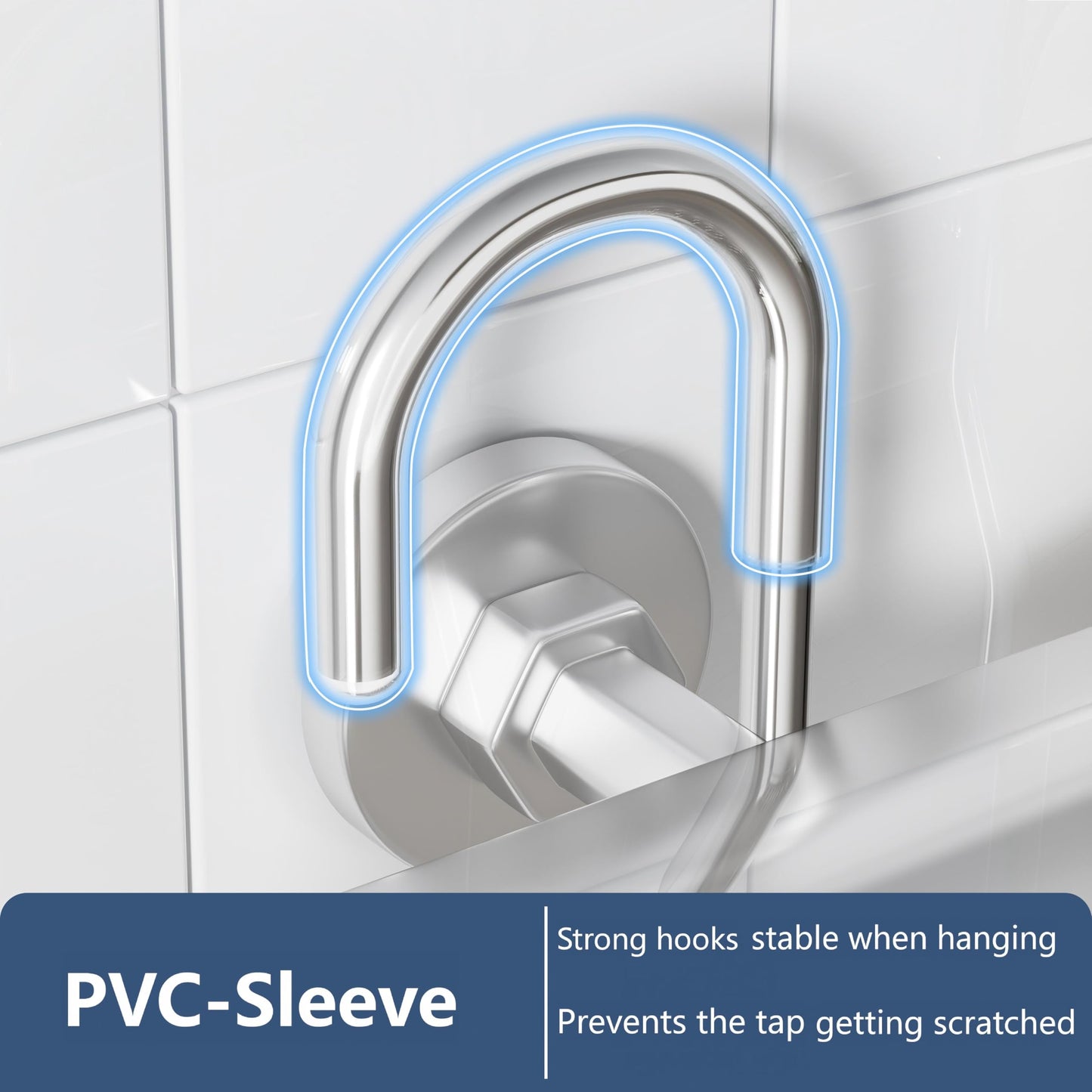 Shower Caddy Hanging SUS304 Stainless Steel No-Drilling Organiser Storage